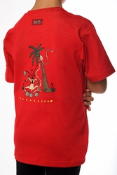 MAKI COCO ENFANT MANCHES COURTES ROUGE